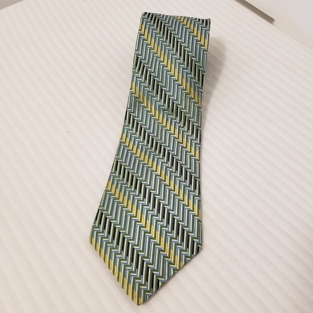 Michael Michael Kors Green 100% Silk Tie, Business, Classic Green
